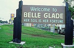 Welcome to Belle Glade FL Old Sign